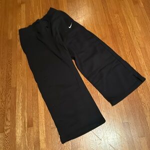 Nike women’s wide leg black sweatpants.  Size large